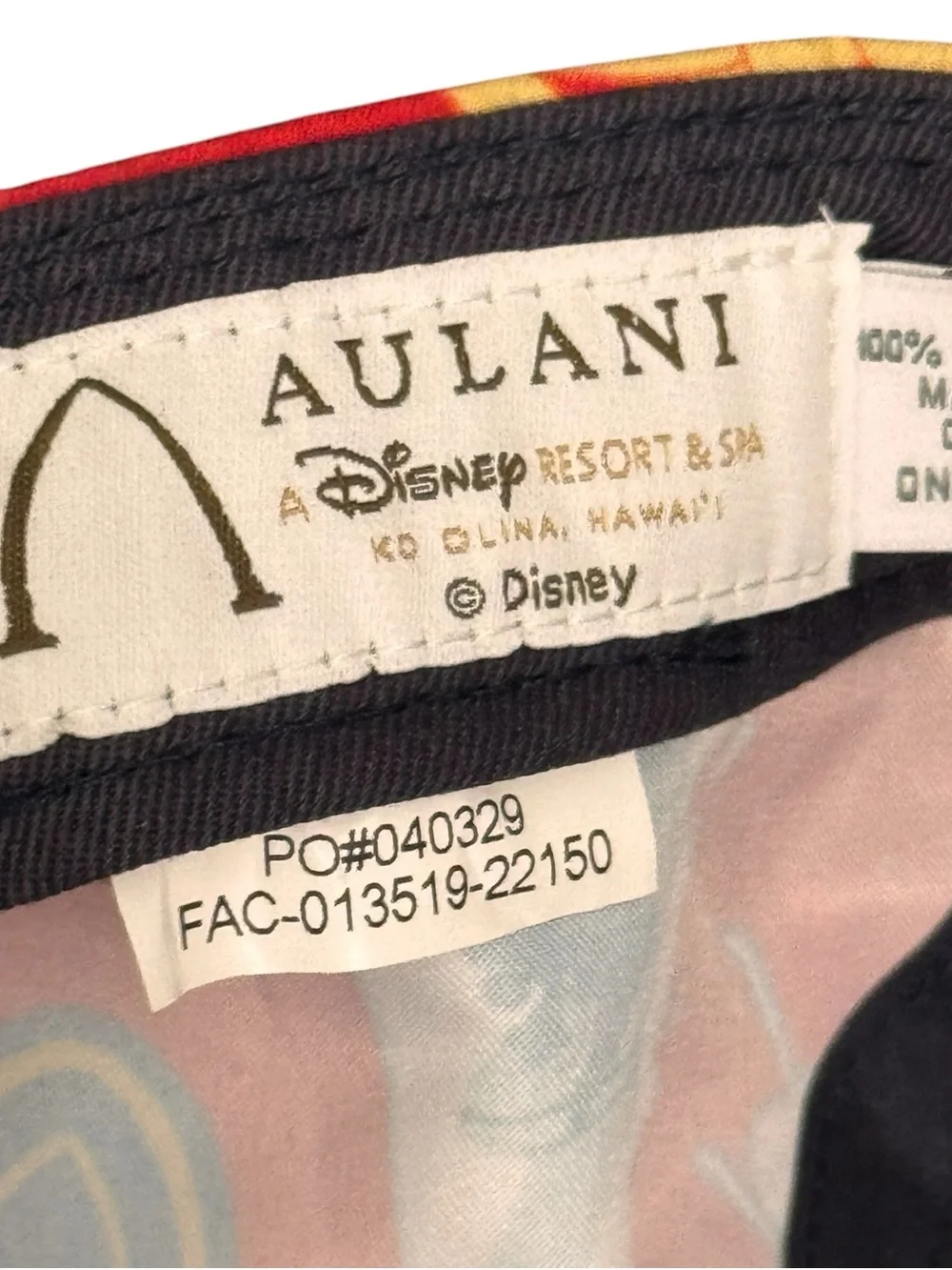 Aulani Disney Resort logo Snapback Hat Mickey & Friends Hawaiian All Over Print